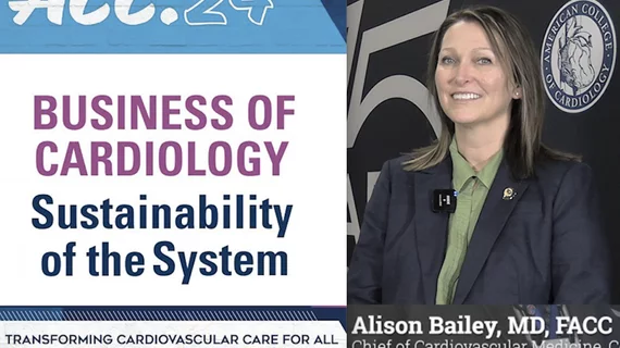 Alison Bailey, MD, FACC, chief of cardiology, Centennial Heart at Parkridge Medical Center, and a physician director of cardiovascular disease for HCA Healthcare. She was the co-chair of a four-part series on the business of cardiology sessions at ACC 2024. She explains why ACC chose to concentrate on business. #ACC #ACC24 #ACC2024 #Cardiologybusiness