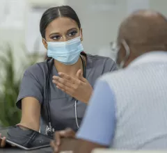 Doctor patient with masks