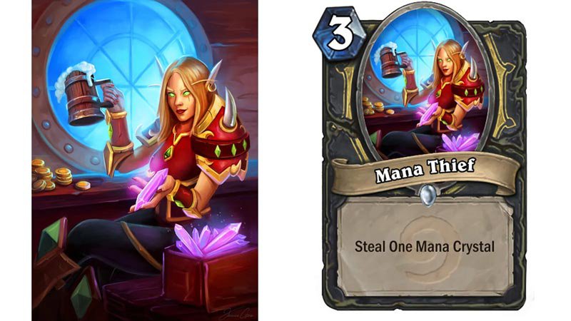 trading card illustrations for hearthstone