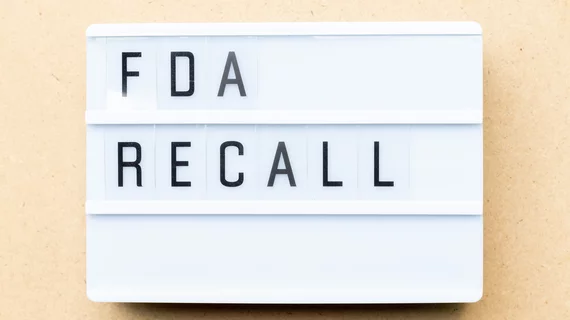 the words "FDA recall" on a board